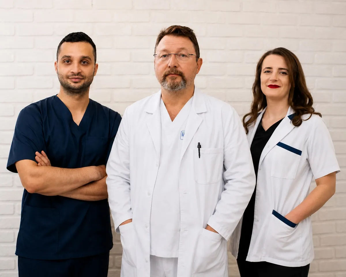 Dr. Bogdan Drăgan, Dr. Ovidiu Oțel și Dr. Krisztina Fehér